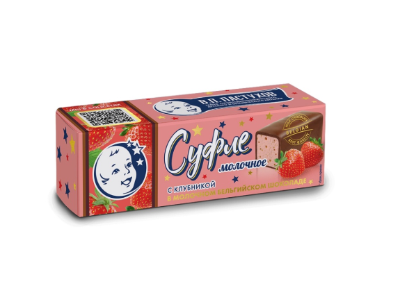 

Суфле молочное Завод В.П.Пастухова с клубникой в молочном бельгийском шоколаде 50 г