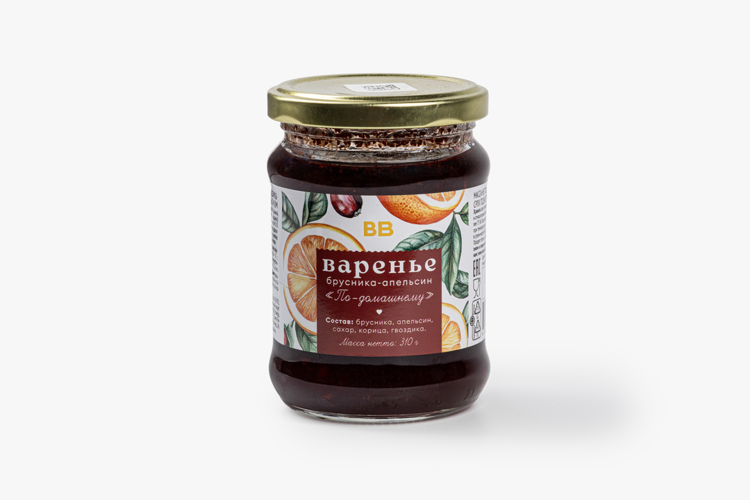 

Варенье брусника - апельсин