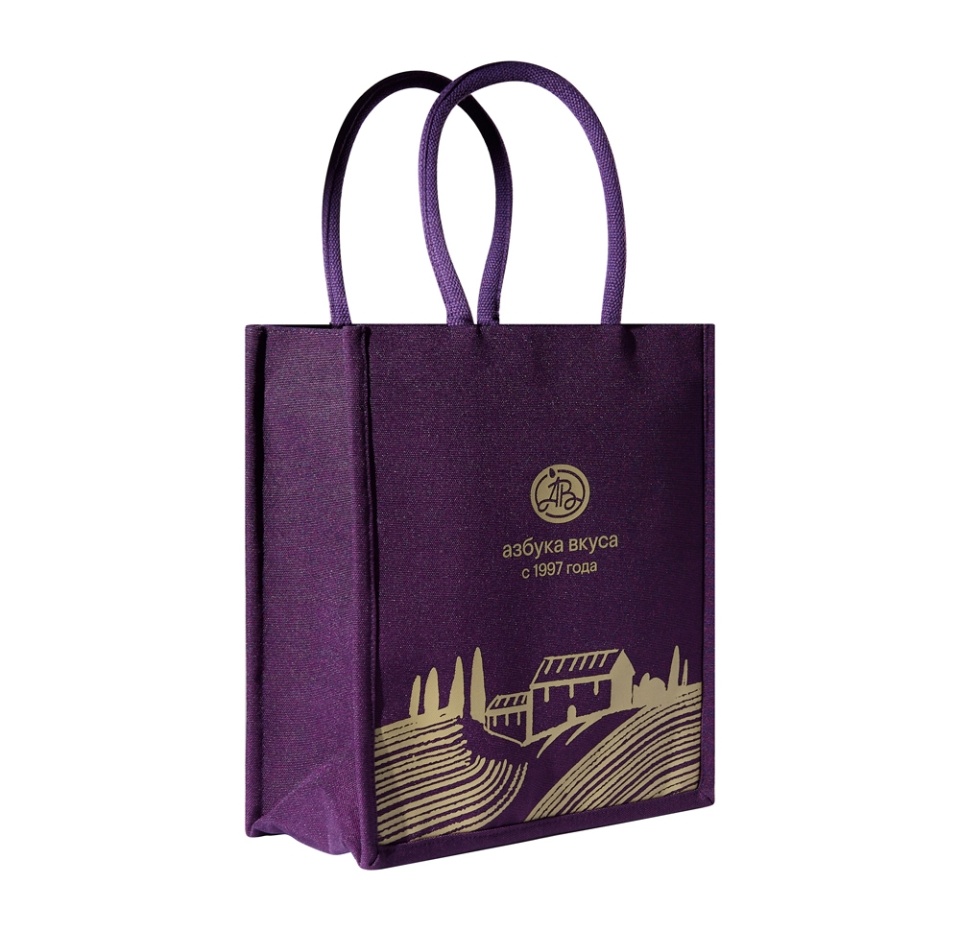 

Шоппер подарочный Азбука Вкуса для алкоголя на 3 бутылки 30 х 34 х 14 см