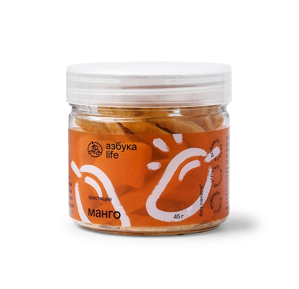 

Чипсы фруктовые Азбука life манго сублимированные без сахара 45 г