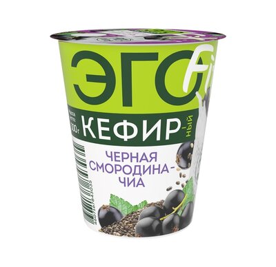 Продукт кефирный Эго Чёрная смородина-семена чиа 2.9% 300 г