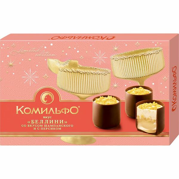 Набор конфет Комильфо Беллини с шампанским и персиком 116 г