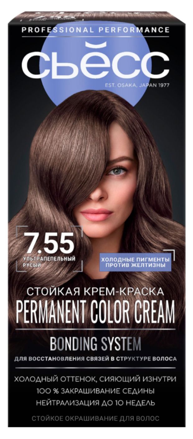 

Крем-краска для волос Сьёсс Permanent Coloration 6-55 Ультрапепельный темно-русый 115 мл