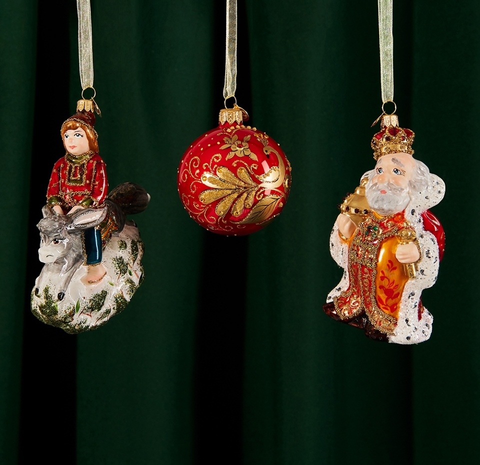 

Набор игрушек для елки «Коллекция Праздник» Фигурки из сказки Конёк-горбунок, стекло, «Азбука вкуса» 5 шт. в наборе, Венгрия