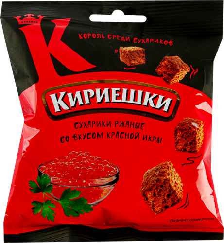 

Сухарики Кириешки ржаные красная икра 40 г