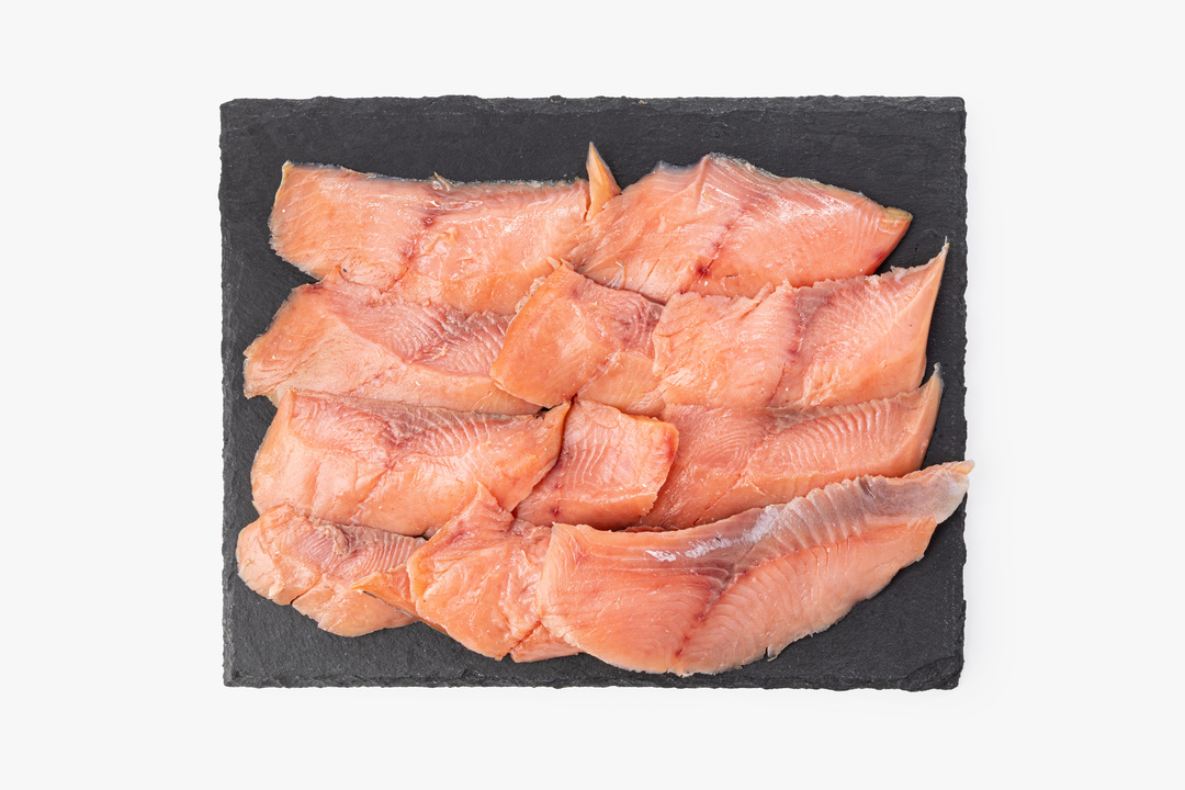 

Горбуша ломтики холодного копчения вес