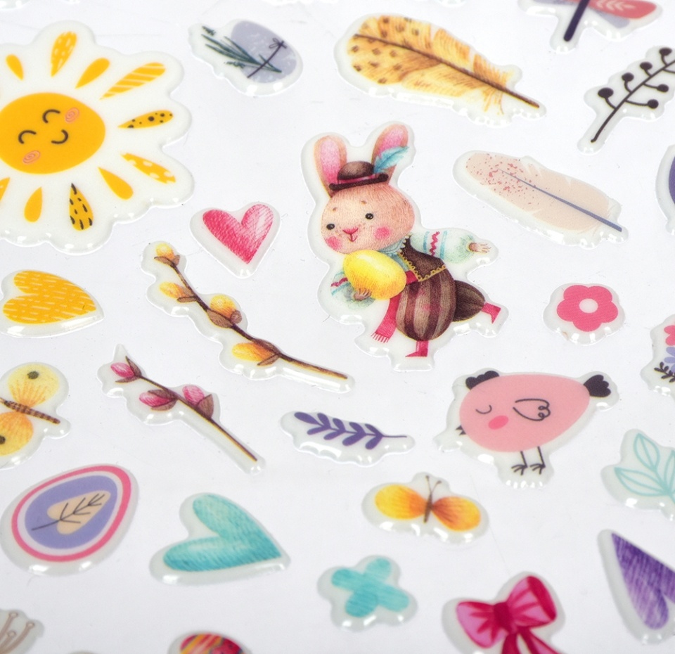 

Наклейки для украшения яиц «Пасхальные» объёмные, Marmiton, 1 лист 20x20 см