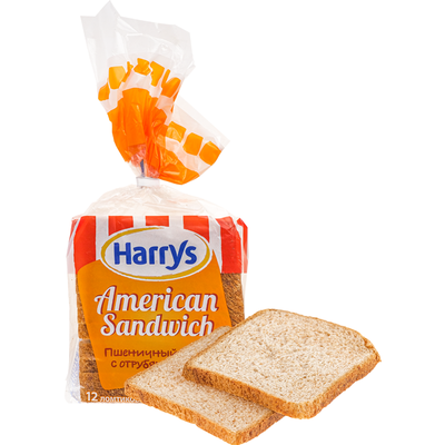 Сэндвичный хлеб «American Sandwich» пшеничный с отрубями, 515 г.