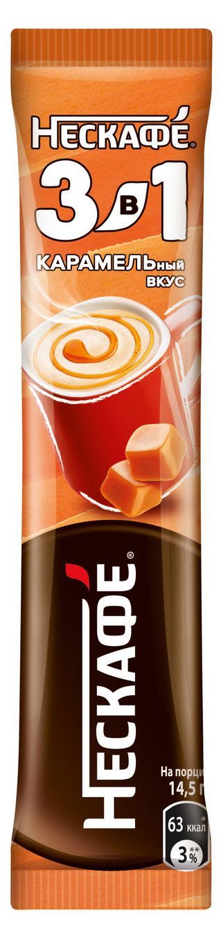 

Напиток кофейный Нескафе 3 в 1 Карамель растворимый 14.5 г