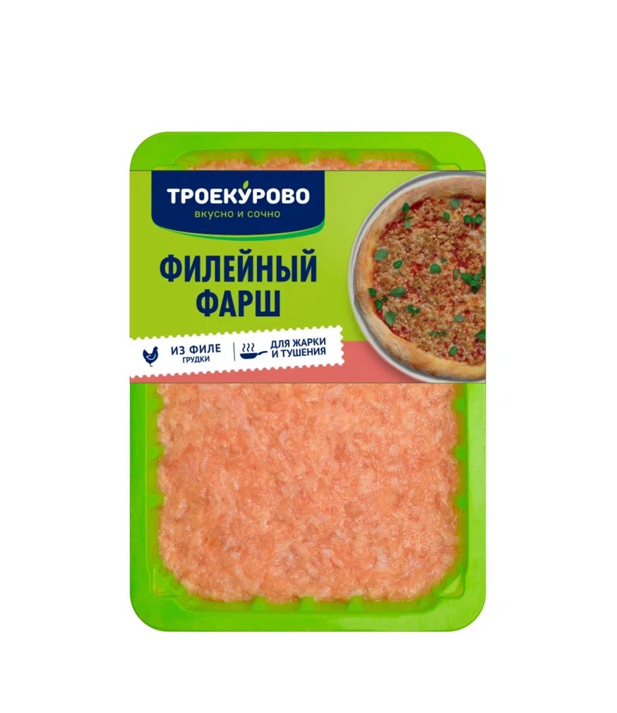 

Фарш из цыплёнка-бройлера Троекурово филейный охлаждённый 450 г