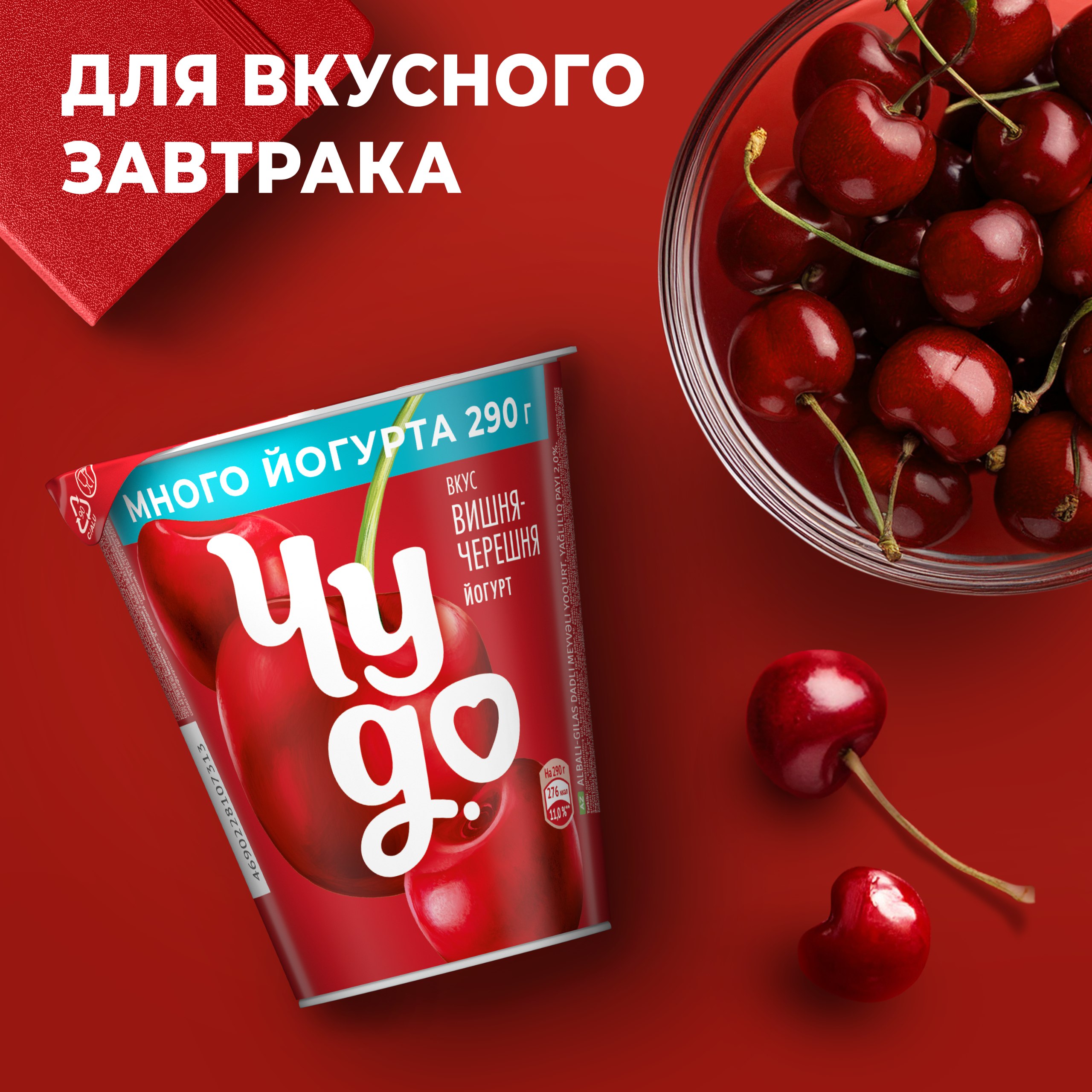 

Густой йогурт Чудо Вишня-черешня 2% 290 г