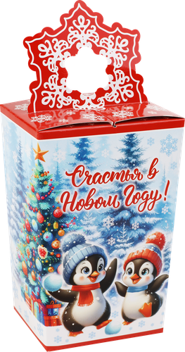 

Новогодний подарок КФ Пермская Снежинка Пингвинята ассортимент конфет 138 г