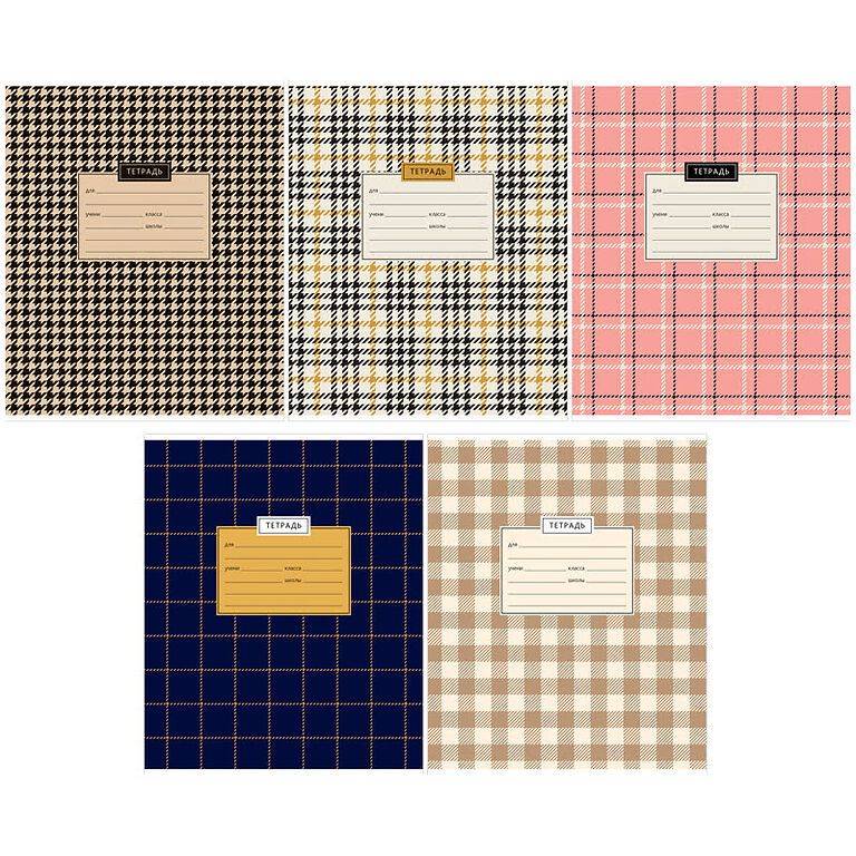 

Тетрадь ArtSpace Узоры Check and tweed 12 листов в клетку 1 шт., дизайн в ассортименте