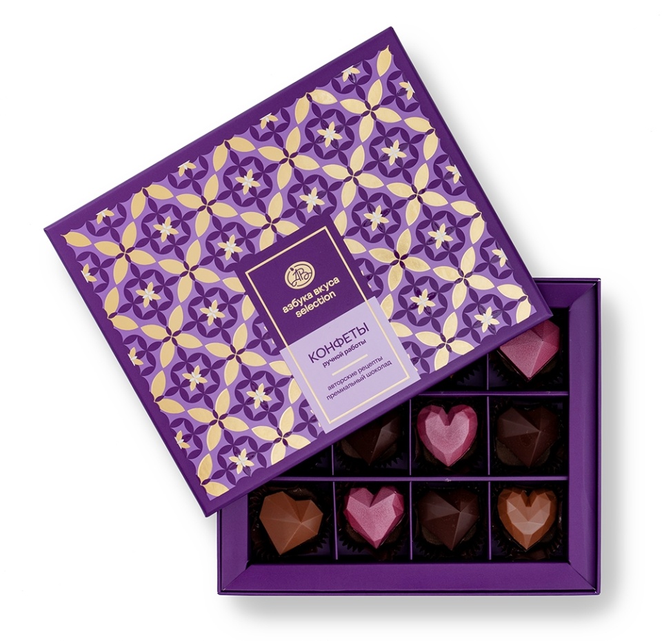 

Набор шоколадных конфет Для любимых 12 шт. «Азбука вкуса Selection» 110г, Россия