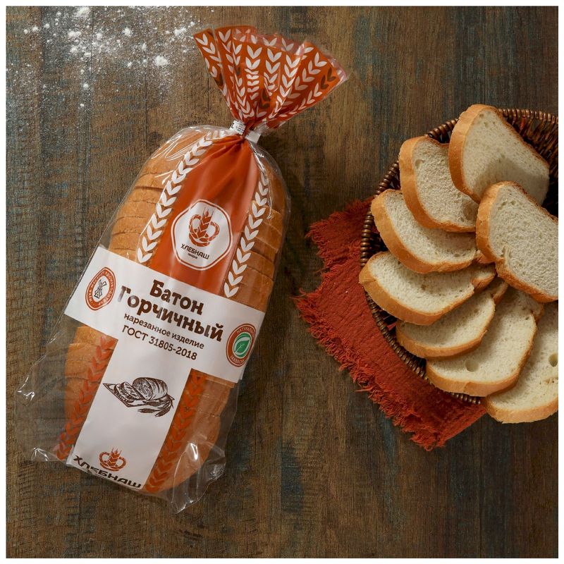 

Батон Хлебнаш Горчичный нарезанный 300 г