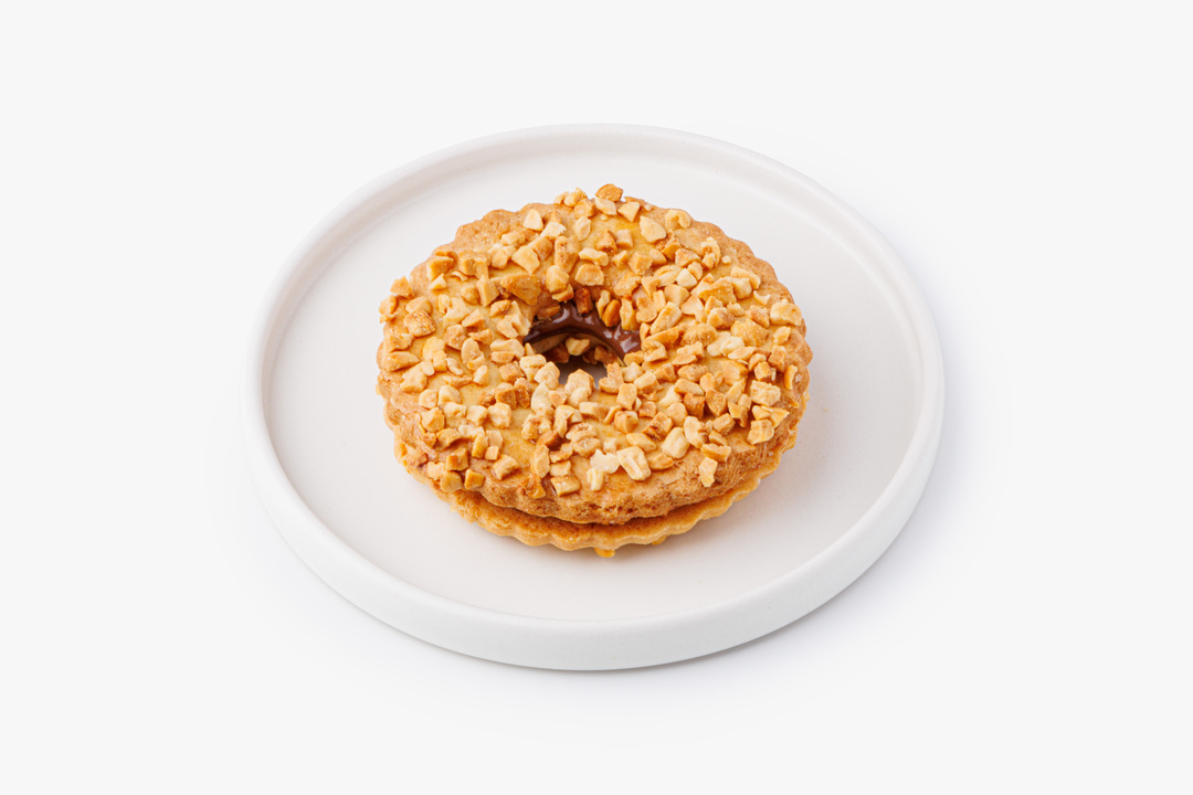 

Кольцо песочное ВкусВилл с фундучной пастой и арахисом 90 г