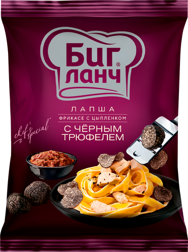 

Лапша Биг Ланч Цыпленок фрикасе с черным трюфелем 75 г