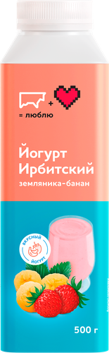 

Йогурт питьевой Ирбитский земляника банан 2.5% БЗМЖ 500 г