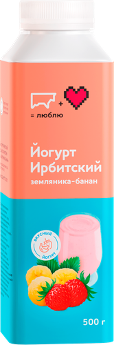 

Йогурт питьевой Ирбитский земляника банан 2.5% БЗМЖ 500 г