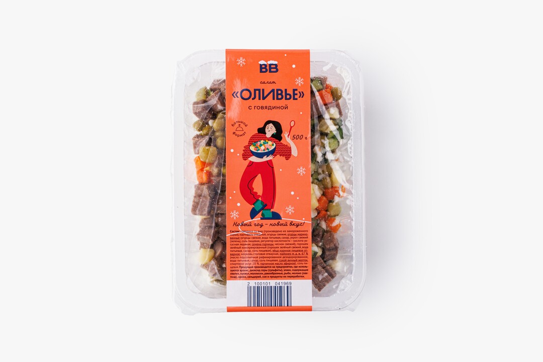 

Салат ВкусВилл оливье с говядиной 500 г