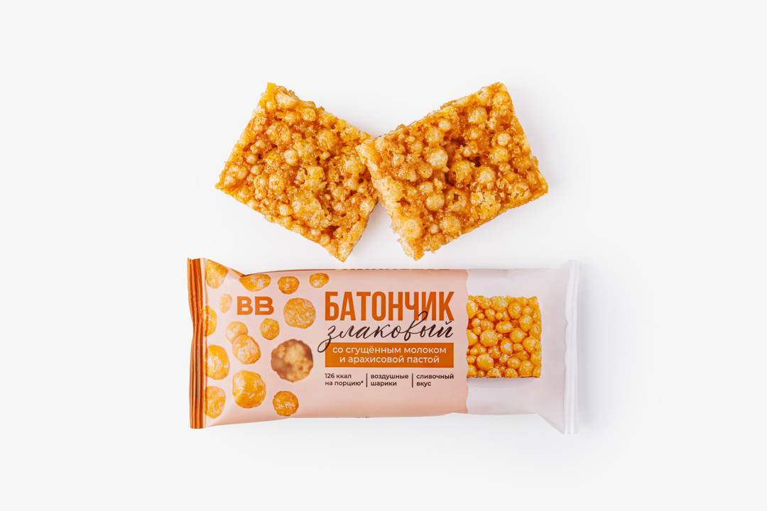 

Батончик злаковый ВкусВилл со сгущенным молоком и арахисовой пастой 30 г