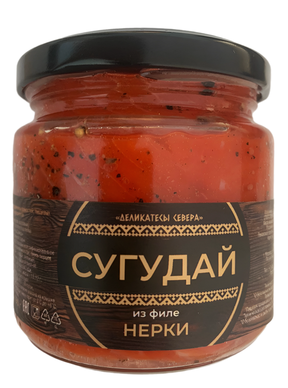 

Сугудай из филе нерки Деликатесы Севера в масле 190 г