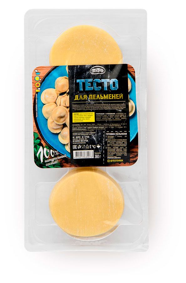 

Тесто для пельменей Тестов охлажденное 360 г