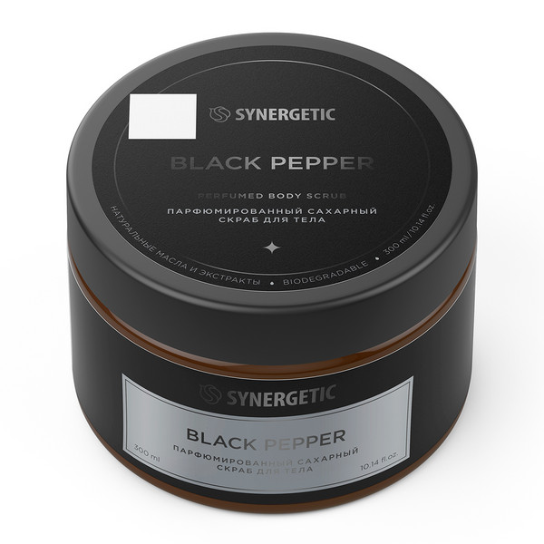 

Скраб для тела Synergetic Парфюмированный Чёрный перец (Black Pepper) 300 мл