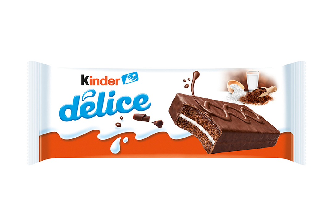 

Бисквитное пирожное Kinder Delice покрытое какао-глазурью с молочной начинкой 39 г