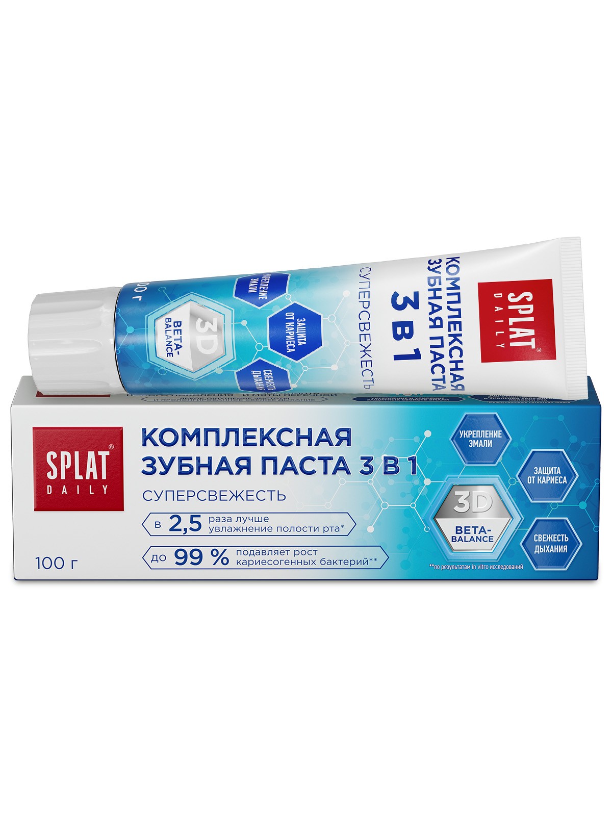 

Зубная паста Splat Daily 3 в 1 Суперсвежесть 100 г