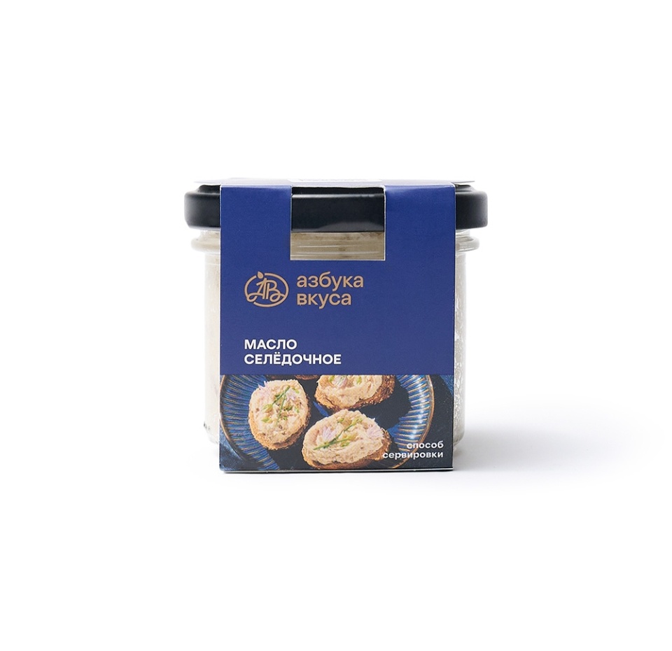 

Масло сливочное взбитое с сельдью «Азбука Вкуса» 100 г, Россия
