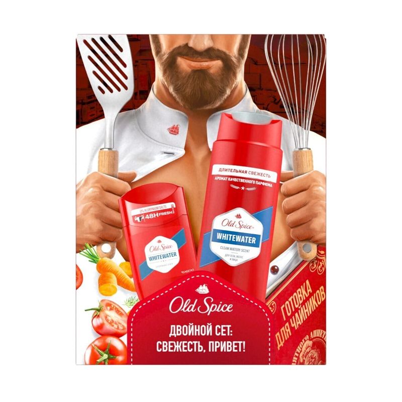 

Набор подарочный Old Spice Whitewater: дезодорант-стик 50 мл, гель для душа 250 мл