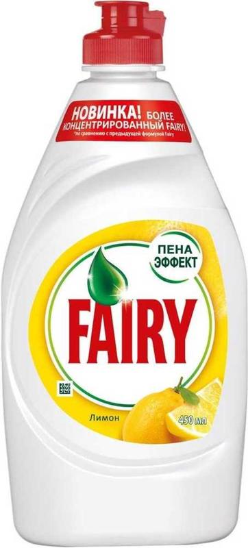 

Гель для мытья посуды Fairy пена эффект Лимон 450 мл