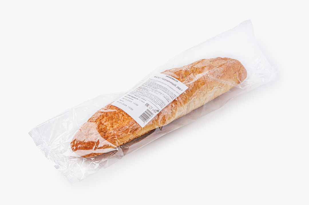 

Багет ВкусВилл пшеничный целый 260 г