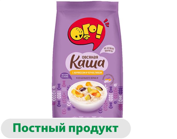 

Каша овсяная Ого! с абрикосом и черносливом 350 г