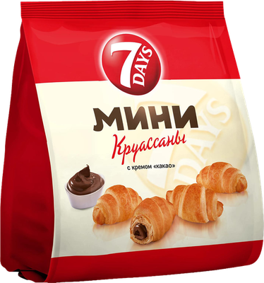 Мини-круассаны 7 Дэйс (7 Days) c кремом какао 265 г