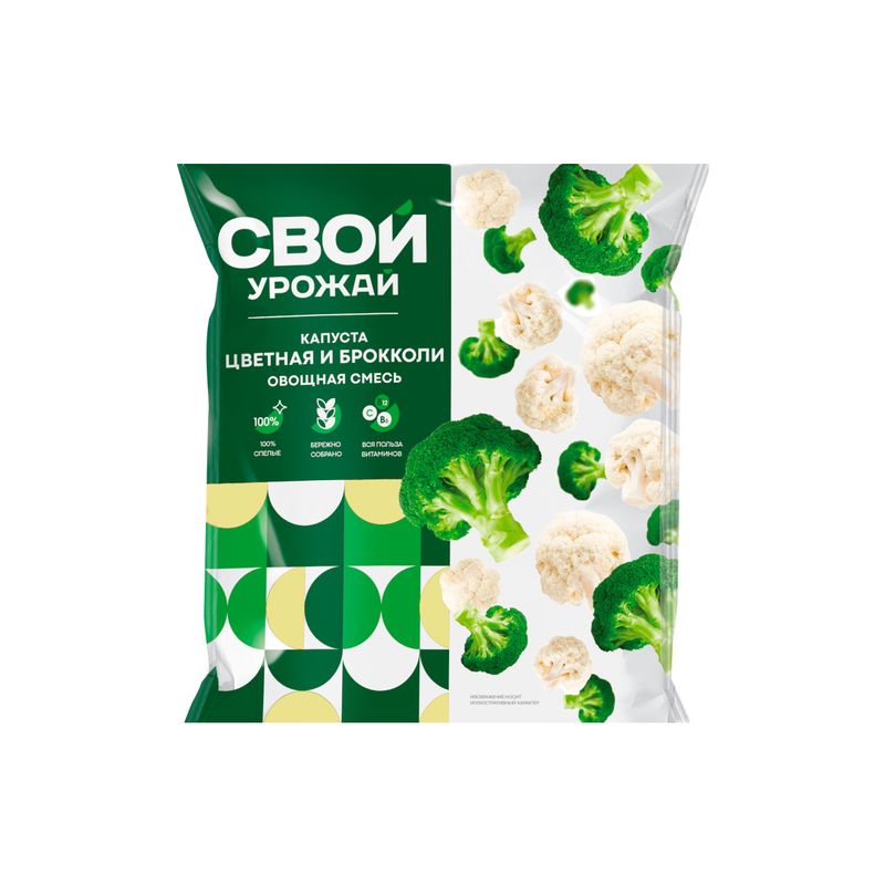 

Смесь овощная Свой урожай капуста цветная и брокколи 400 г