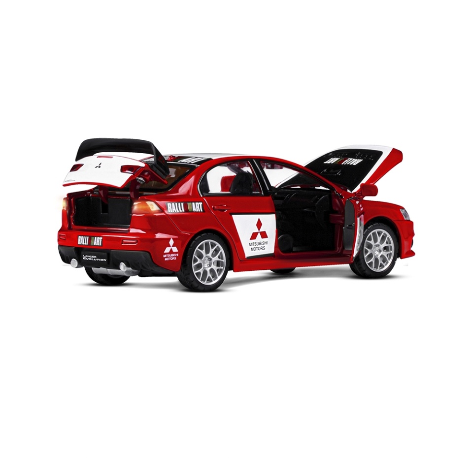 

Машинка металлическая Автопанорама 1:32 Mitsubishi Lancer Evolution красный