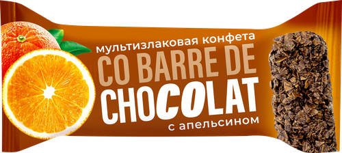 

Конфеты шоколадные Co Barre de Chocolat микс злаков с апельсином 135 г