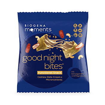 

Подушечки хрустящие Biogena Good night кешью и финик 30 г