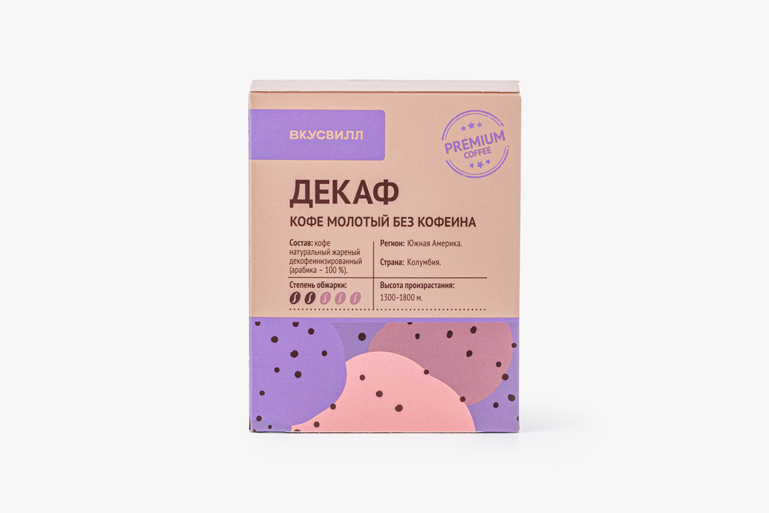 

Кофе ВкусВилл Декаф 100% Арабика в фильтр-пакетах 6 шт, 66 г