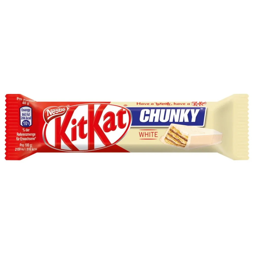 

Батончик KitKat Chunky White Белый и молочный шоколад с хрустящей вафлей 40 г
