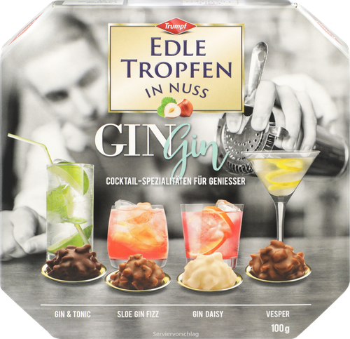 

Конфеты шоколадные Trumpf Edle Tropfen In Nuss Gin Edition 100 г