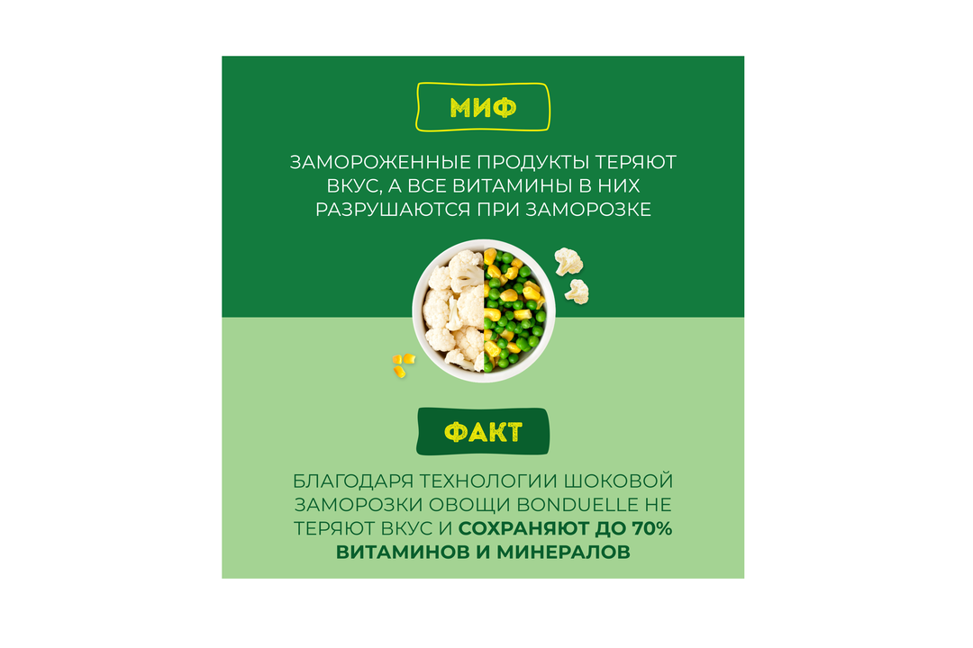 

Цветная капуста Бондюэль фермерская замороженная 400 г
