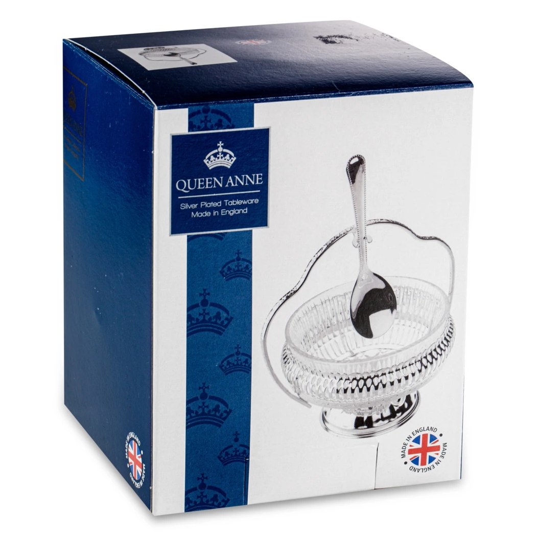 

Вазочка для варенья Queen Anne с ложкой 12 х 15 см