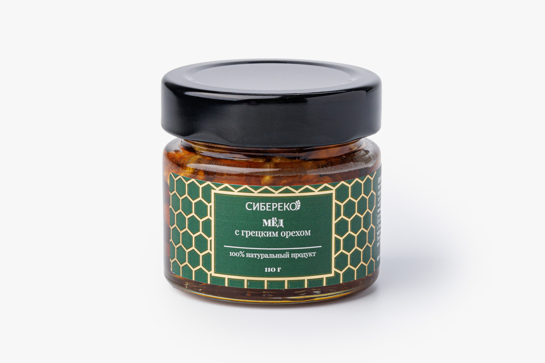 

Мед Сибереко с грецким орехом 110 г