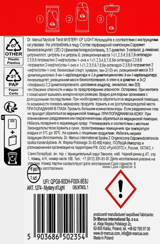 

Ароматизатор автомобильный Dr.Marcus Mystical Tarot Mystery of Light подвесной