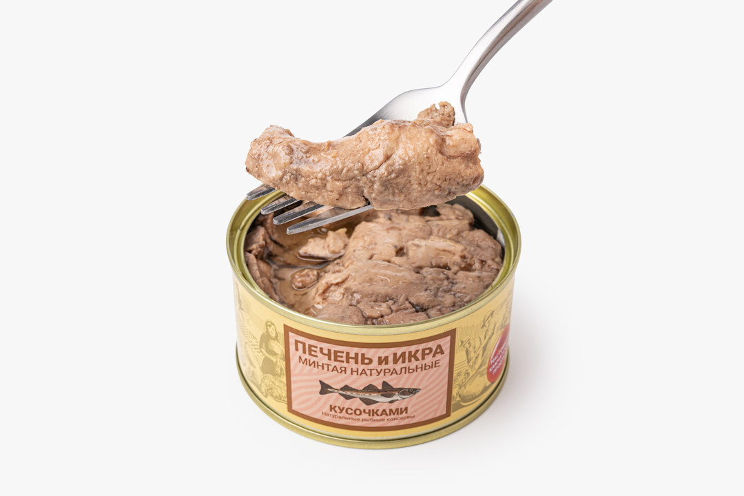 

Печень и икра минтая Камчаттралфлот натуральные кусочками 185 г