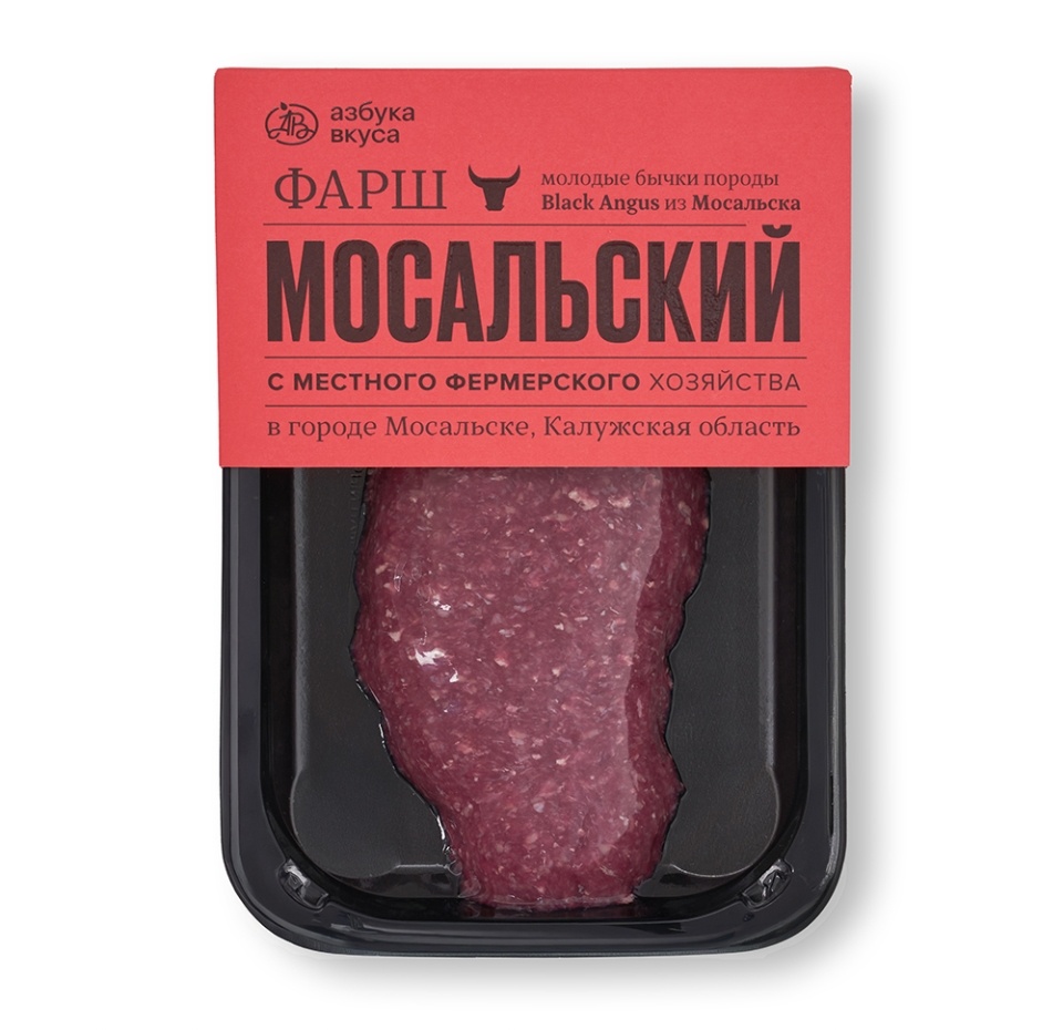 

Фарш Азбука Вкуса Мосальский из мяса молодых бычков 500 г