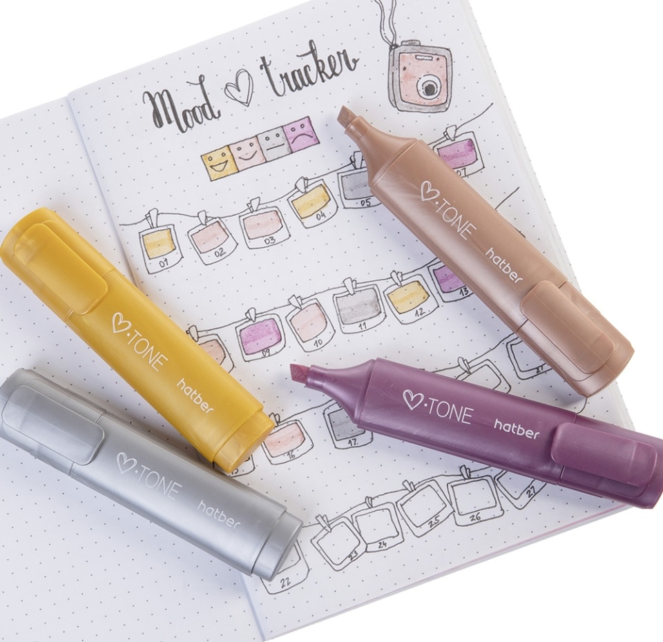 

Набор текстовыделителей Hatber V-tone Metallic, 4 шт.